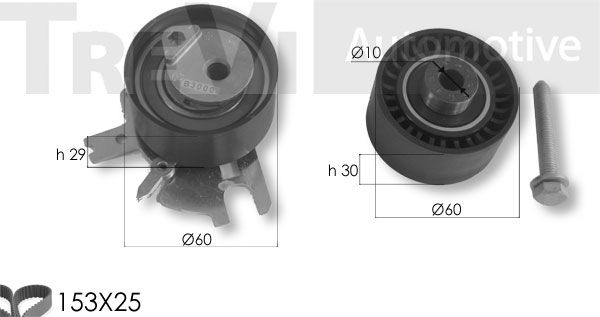 TREVI AUTOMOTIVE paskirstymo diržo komplektas KD1459